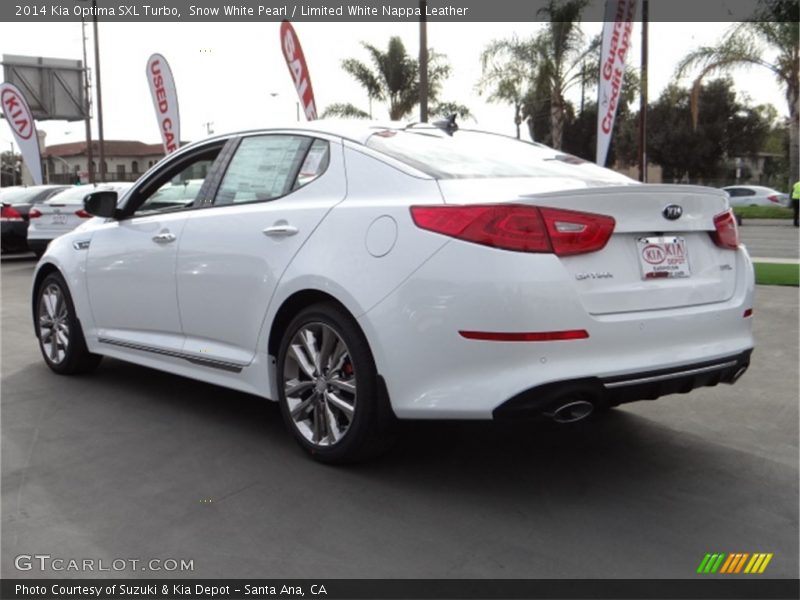 Snow White Pearl / Limited White Nappa Leather 2014 Kia Optima SXL Turbo