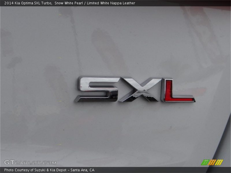 Snow White Pearl / Limited White Nappa Leather 2014 Kia Optima SXL Turbo