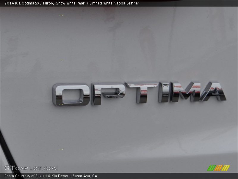 Snow White Pearl / Limited White Nappa Leather 2014 Kia Optima SXL Turbo
