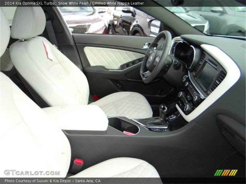 Snow White Pearl / Limited White Nappa Leather 2014 Kia Optima SXL Turbo