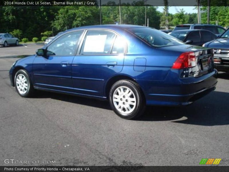 Eternal Blue Pearl / Gray 2004 Honda Civic LX Sedan