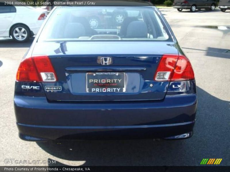 Eternal Blue Pearl / Gray 2004 Honda Civic LX Sedan