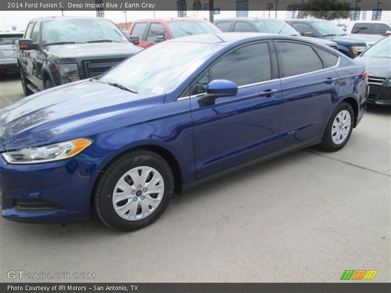 Deep Impact Blue / Earth Gray 2014 Ford Fusion S