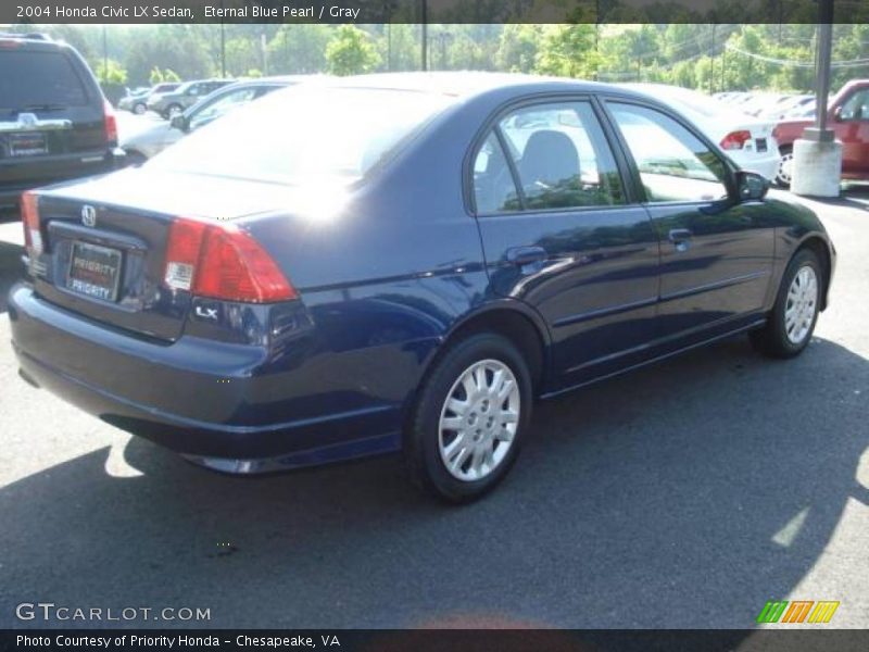 Eternal Blue Pearl / Gray 2004 Honda Civic LX Sedan