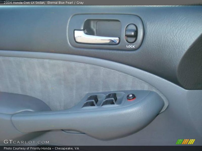 Eternal Blue Pearl / Gray 2004 Honda Civic LX Sedan