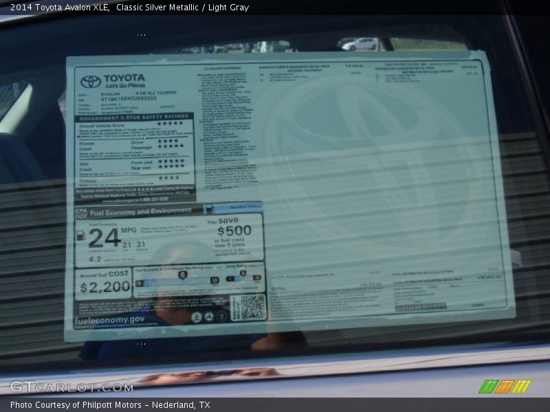 Classic Silver Metallic / Light Gray 2014 Toyota Avalon XLE