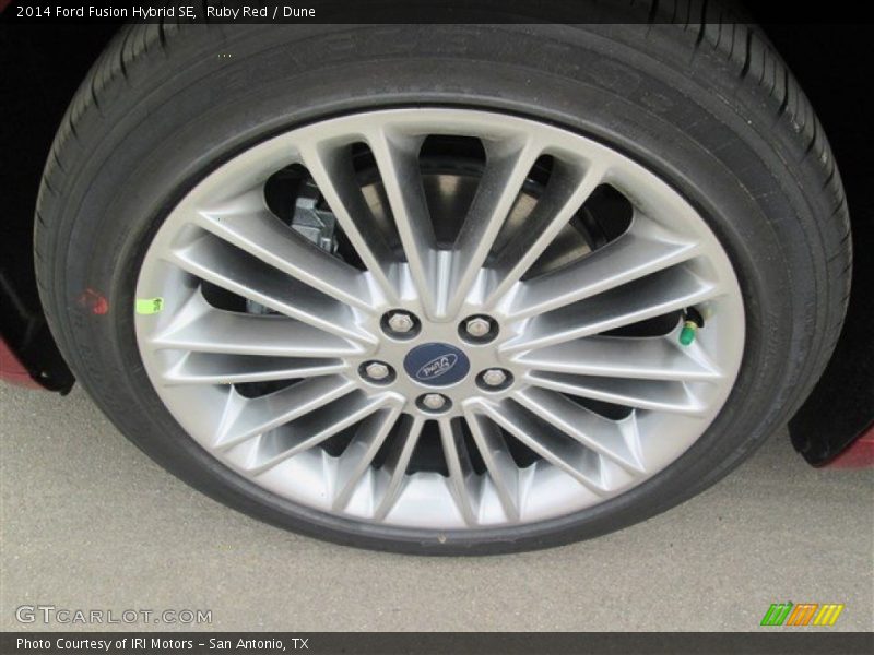 Ruby Red / Dune 2014 Ford Fusion Hybrid SE
