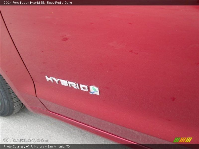 Ruby Red / Dune 2014 Ford Fusion Hybrid SE