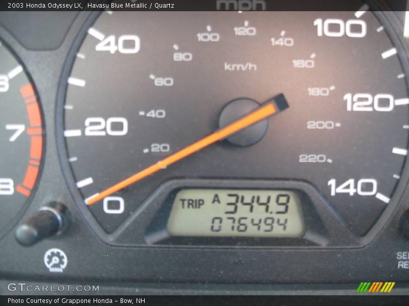 Havasu Blue Metallic / Quartz 2003 Honda Odyssey LX