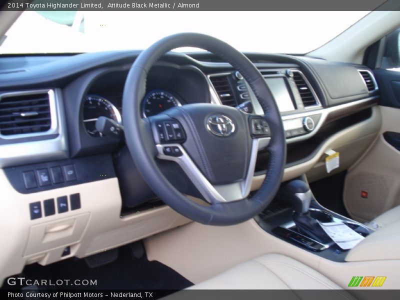 Attitude Black Metallic / Almond 2014 Toyota Highlander Limited