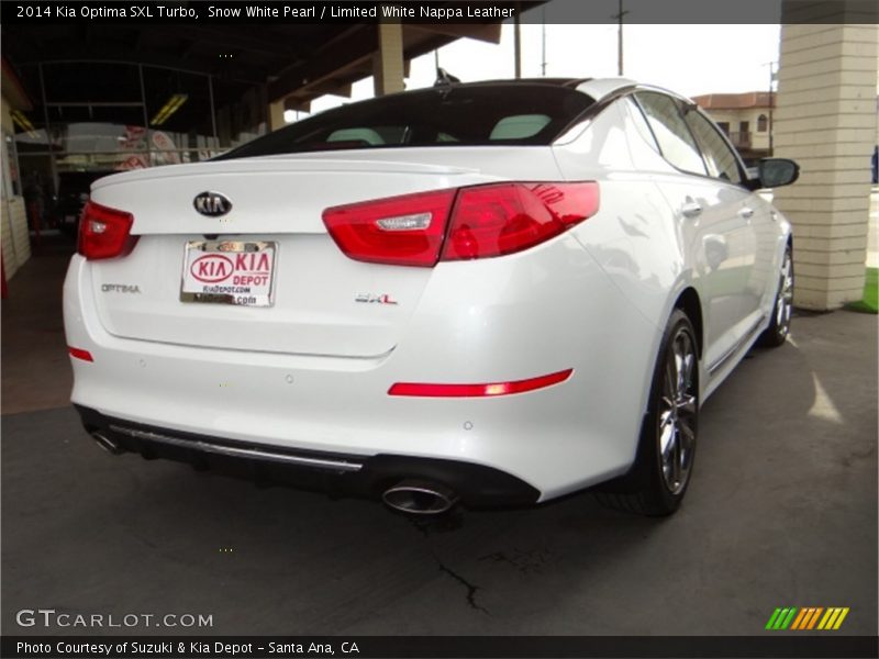 Snow White Pearl / Limited White Nappa Leather 2014 Kia Optima SXL Turbo