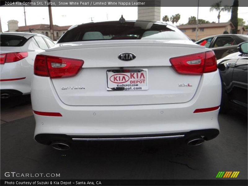 Snow White Pearl / Limited White Nappa Leather 2014 Kia Optima SXL Turbo