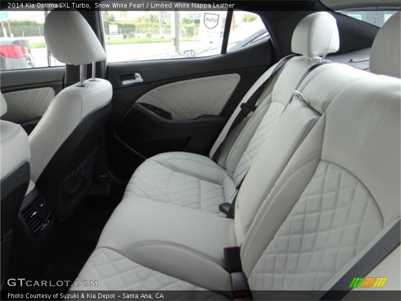 Snow White Pearl / Limited White Nappa Leather 2014 Kia Optima SXL Turbo