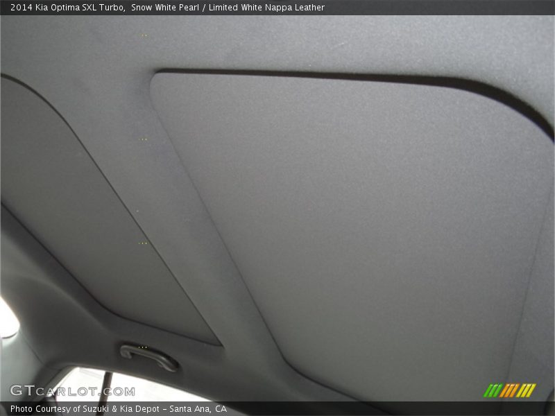 Snow White Pearl / Limited White Nappa Leather 2014 Kia Optima SXL Turbo