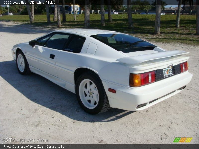 White / Beige 1990 Lotus Esprit SE
