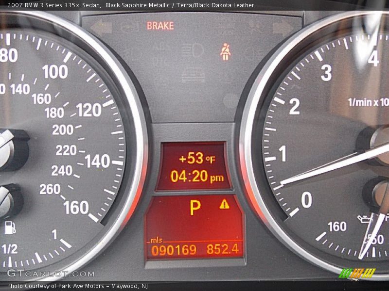 Black Sapphire Metallic / Terra/Black Dakota Leather 2007 BMW 3 Series 335xi Sedan