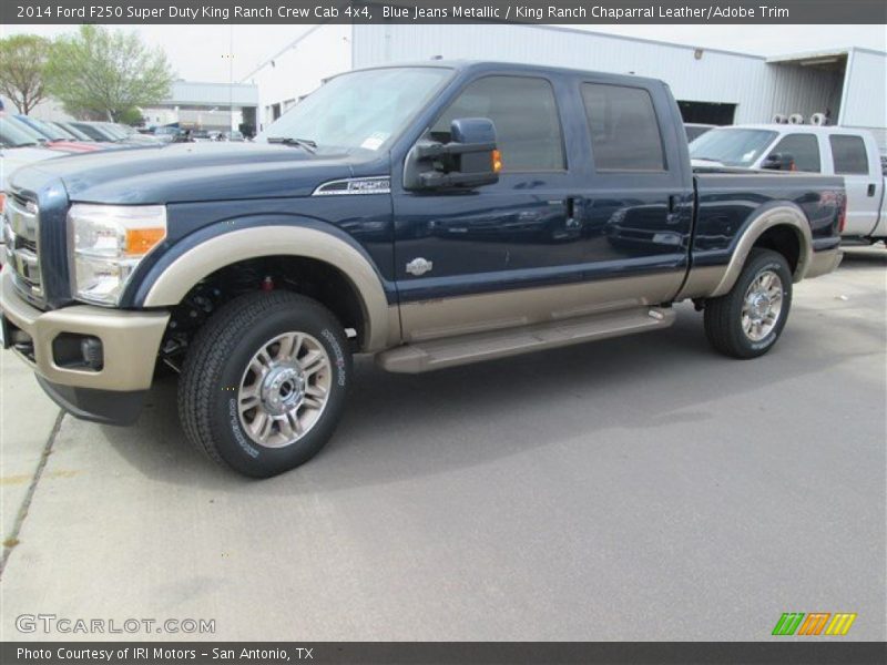 Blue Jeans Metallic / King Ranch Chaparral Leather/Adobe Trim 2014 Ford F250 Super Duty King Ranch Crew Cab 4x4