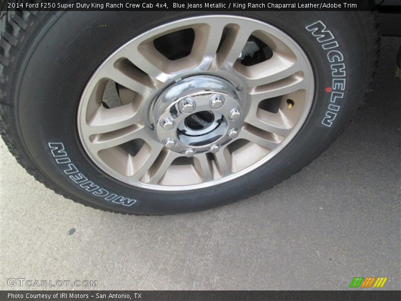 Blue Jeans Metallic / King Ranch Chaparral Leather/Adobe Trim 2014 Ford F250 Super Duty King Ranch Crew Cab 4x4