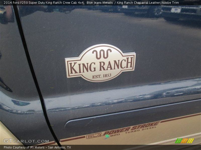 Blue Jeans Metallic / King Ranch Chaparral Leather/Adobe Trim 2014 Ford F250 Super Duty King Ranch Crew Cab 4x4