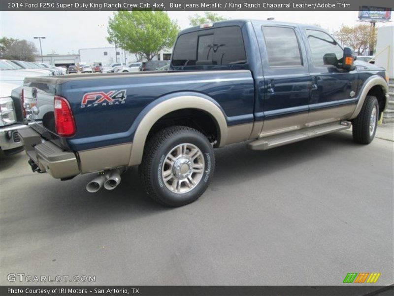 Blue Jeans Metallic / King Ranch Chaparral Leather/Adobe Trim 2014 Ford F250 Super Duty King Ranch Crew Cab 4x4