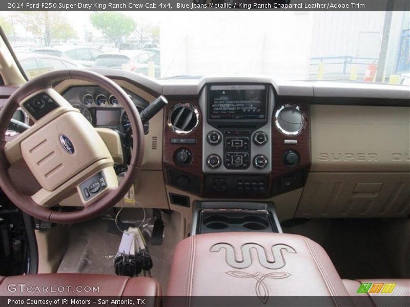 Blue Jeans Metallic / King Ranch Chaparral Leather/Adobe Trim 2014 Ford F250 Super Duty King Ranch Crew Cab 4x4