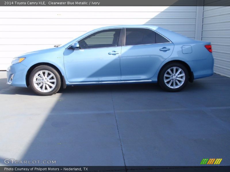 Clearwater Blue Metallic / Ivory 2014 Toyota Camry XLE