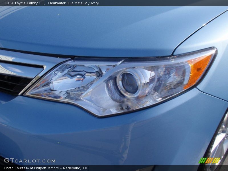 Clearwater Blue Metallic / Ivory 2014 Toyota Camry XLE