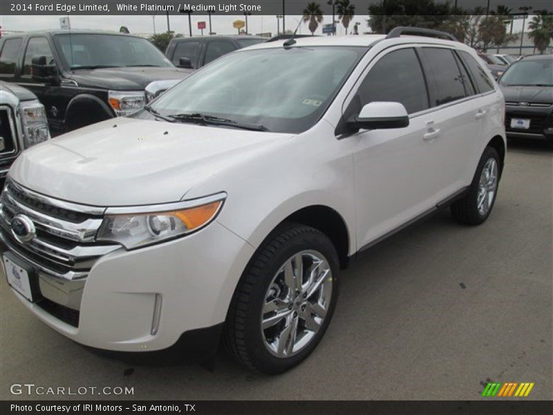 White Platinum / Medium Light Stone 2014 Ford Edge Limited