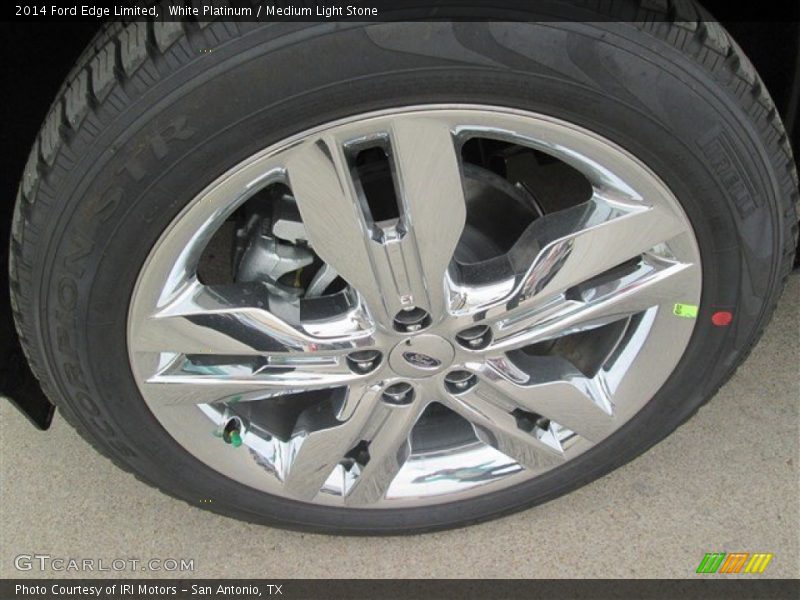 White Platinum / Medium Light Stone 2014 Ford Edge Limited