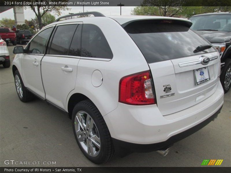 White Platinum / Medium Light Stone 2014 Ford Edge Limited