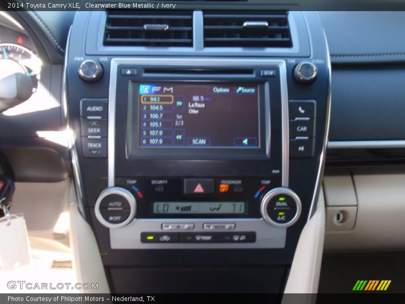 Clearwater Blue Metallic / Ivory 2014 Toyota Camry XLE
