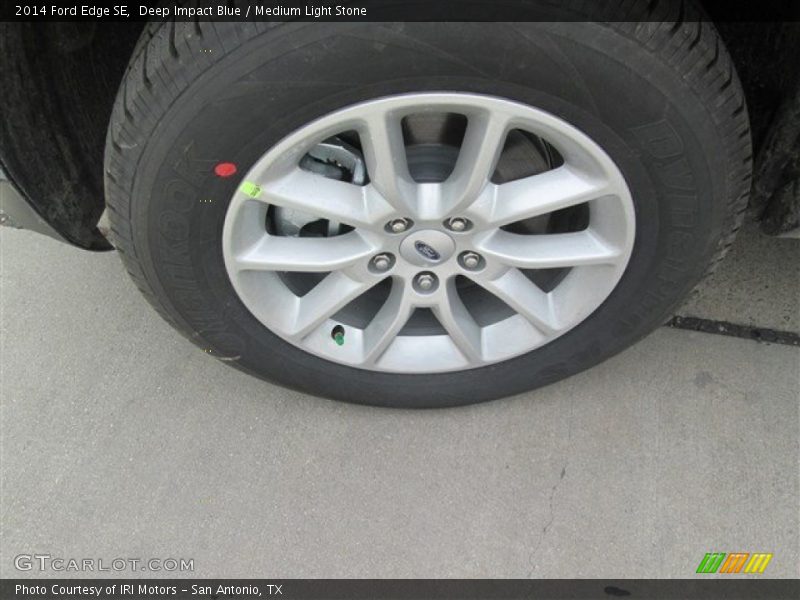 Deep Impact Blue / Medium Light Stone 2014 Ford Edge SE