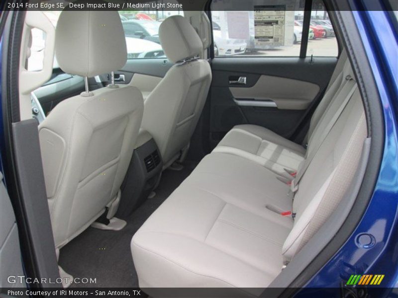 Deep Impact Blue / Medium Light Stone 2014 Ford Edge SE