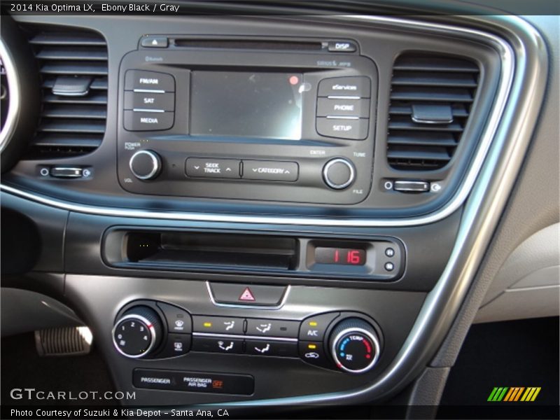 Ebony Black / Gray 2014 Kia Optima LX