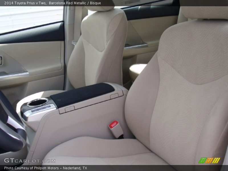 Front Seat of 2014 Prius v Two