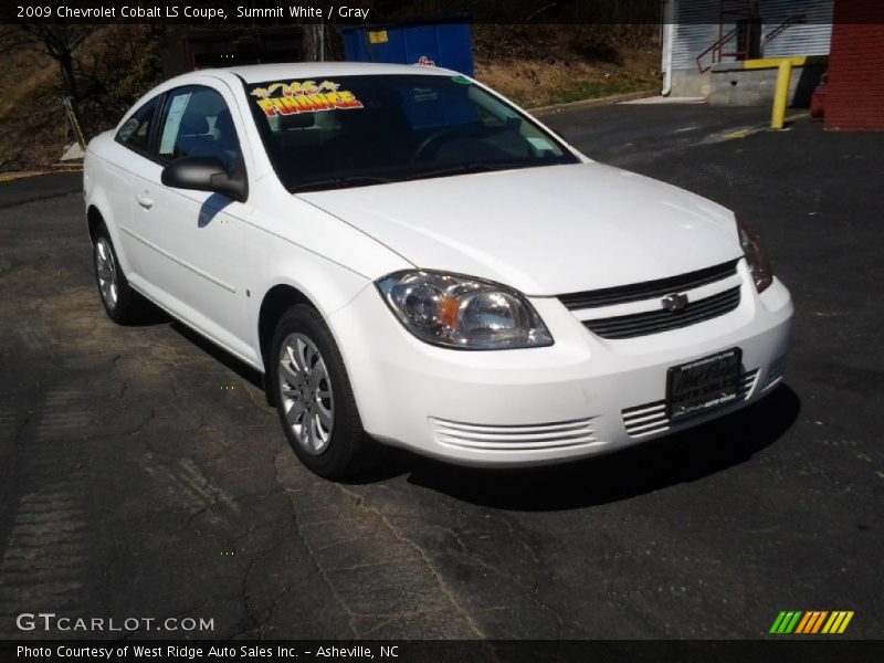Summit White / Gray 2009 Chevrolet Cobalt LS Coupe