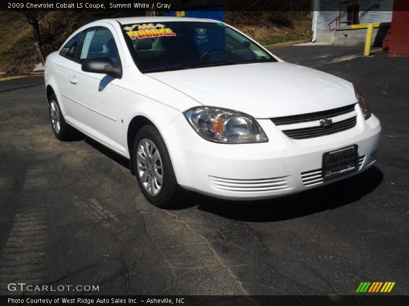 Summit White / Gray 2009 Chevrolet Cobalt LS Coupe