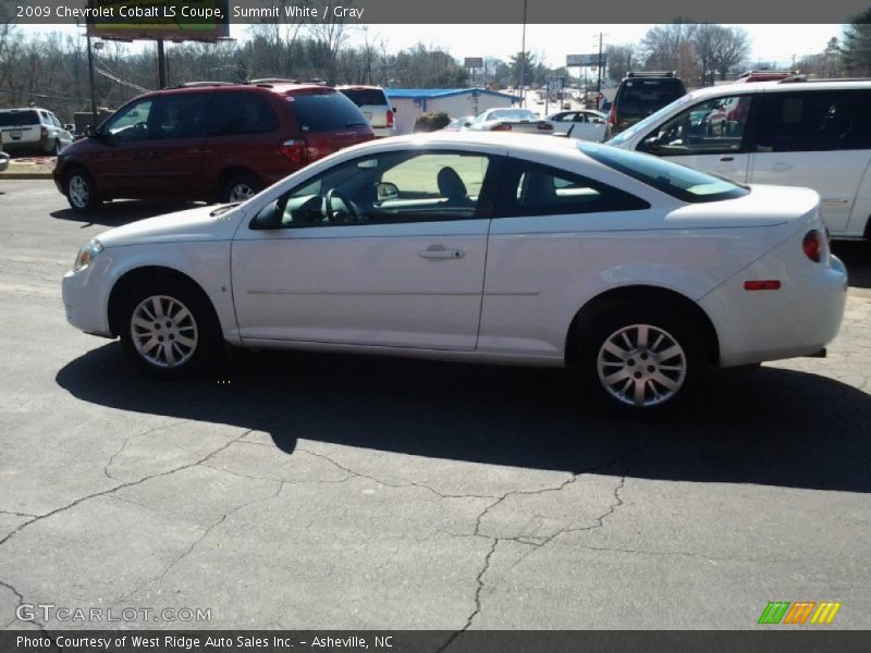 Summit White / Gray 2009 Chevrolet Cobalt LS Coupe