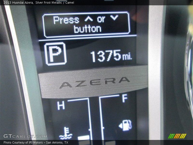 Silver Frost Metallic / Camel 2013 Hyundai Azera