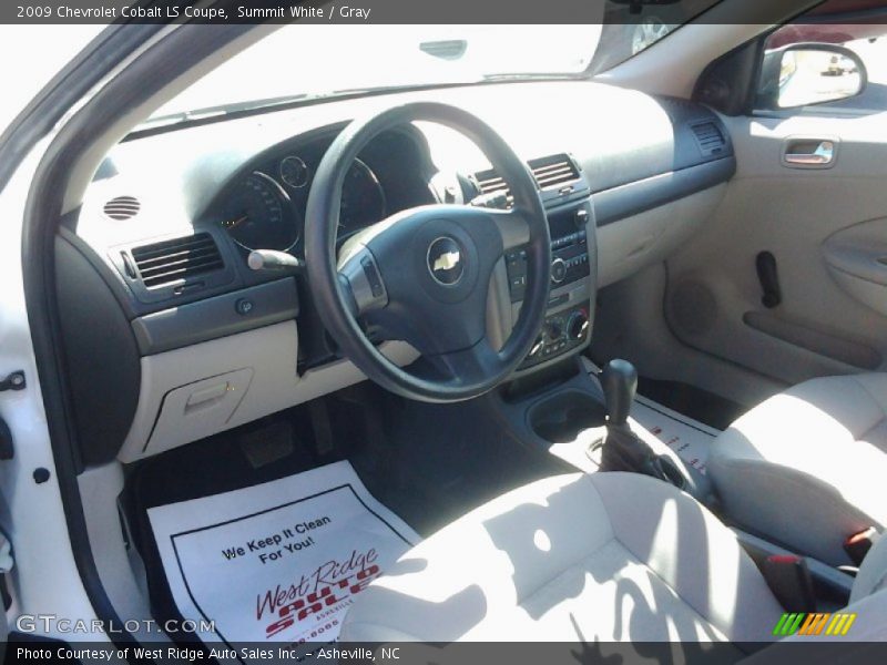 Summit White / Gray 2009 Chevrolet Cobalt LS Coupe