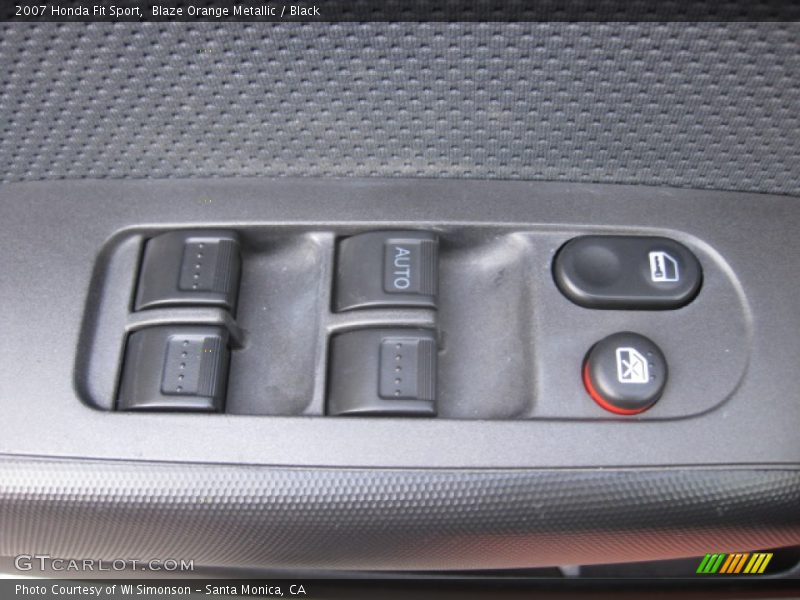 Blaze Orange Metallic / Black 2007 Honda Fit Sport