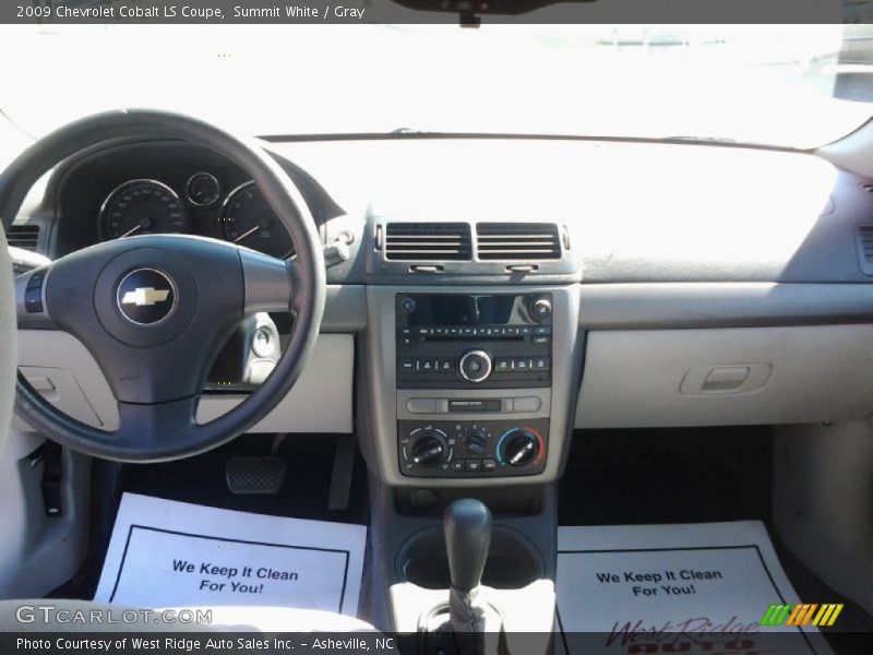 Summit White / Gray 2009 Chevrolet Cobalt LS Coupe