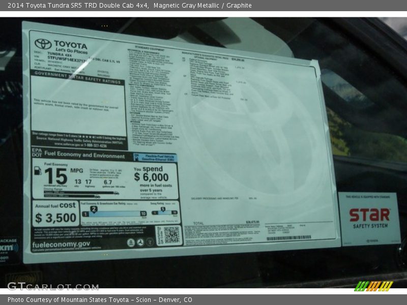 Magnetic Gray Metallic / Graphite 2014 Toyota Tundra SR5 TRD Double Cab 4x4