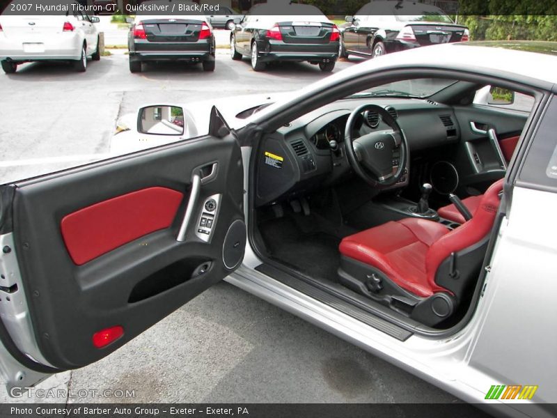 Quicksilver / Black/Red 2007 Hyundai Tiburon GT