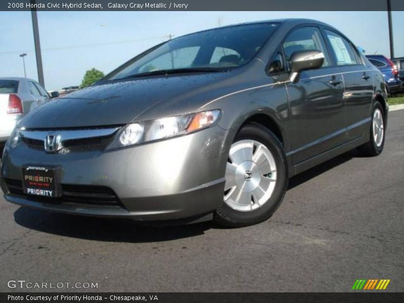 Galaxy Gray Metallic / Ivory 2008 Honda Civic Hybrid Sedan