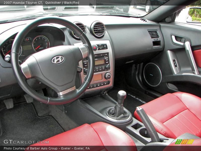 Quicksilver / Black/Red 2007 Hyundai Tiburon GT