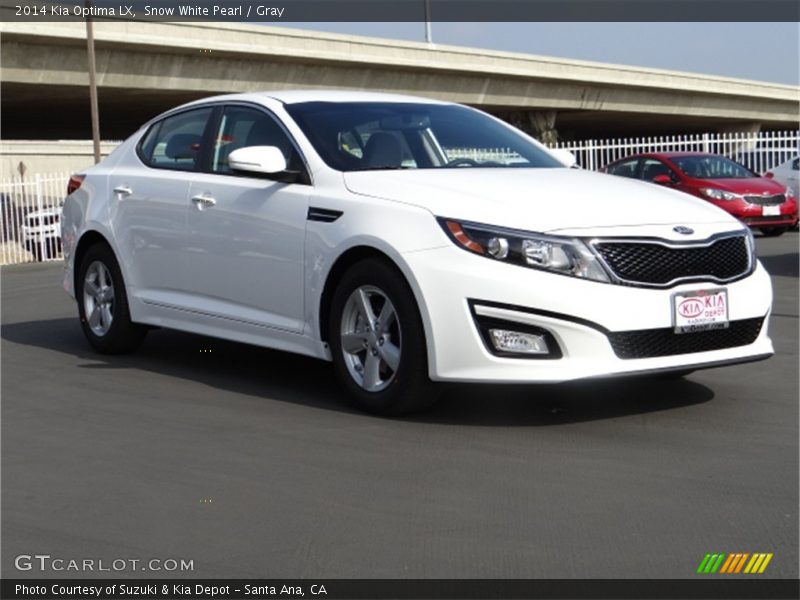 Snow White Pearl / Gray 2014 Kia Optima LX