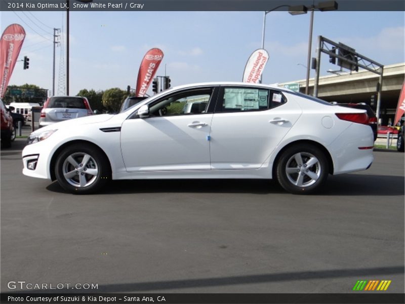 Snow White Pearl / Gray 2014 Kia Optima LX