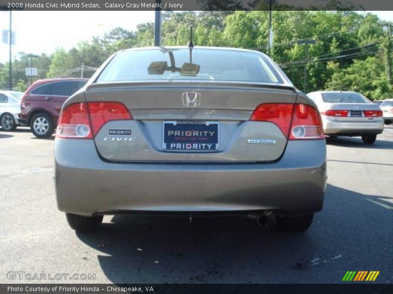 Galaxy Gray Metallic / Ivory 2008 Honda Civic Hybrid Sedan