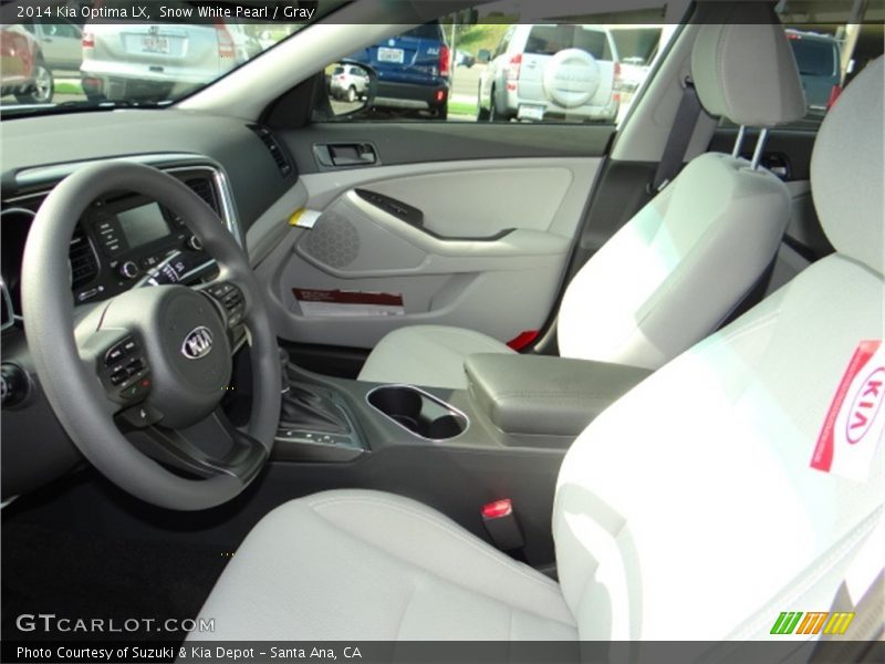 Snow White Pearl / Gray 2014 Kia Optima LX